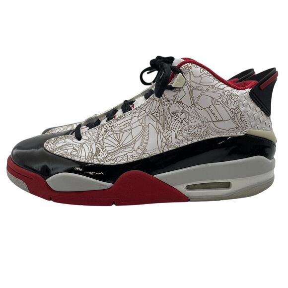 Size 11.5 - Air Jordan Dub Zero White/Black Varsity Red Mens Jumpman Retro - Picture 5 of 16